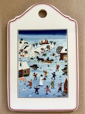 Villeroy & Boch Naïf Christmas Porcelain Cheese And Cracker Board Laplau Artist
